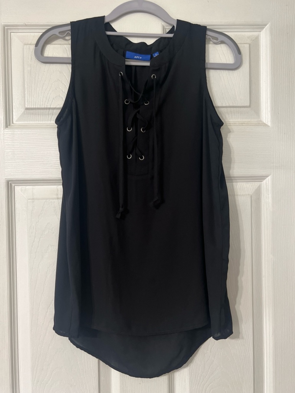 Apt. 9 Black Lace-Up Sleeveless Camisole